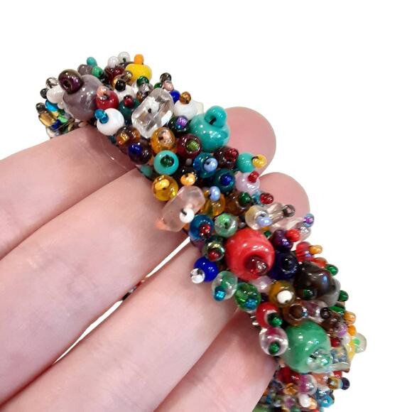 WorldCrafts Handmade Beaded Bracelet Custom Woven Jewelry Eclectic Unique Quirky - Picture 2 of 7